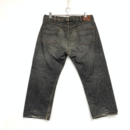 【中古品】【メンズ】 TENDERLOIN テンダーロイン CINCH BACK BUTTONFLY BLACK DENIM PANTS シンチ バック ボタンフライ デニム パンツ ズボン ボトムス 153-260407-ya-05-izu サイズ：L カラー：BLACK 万代Net店