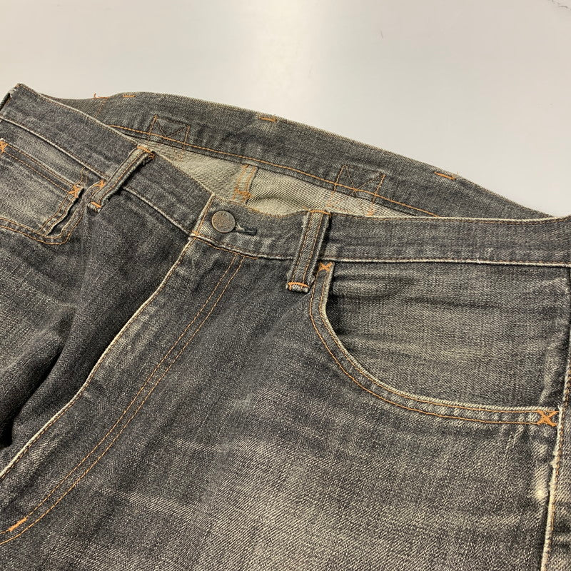 【中古品】【メンズ】 TENDERLOIN テンダーロイン CINCH BACK BUTTONFLY BLACK DENIM PANTS シンチ バック ボタンフライ デニム パンツ ズボン ボトムス 153-260407-ya-05-izu サイズ：L カラー：BLACK 万代Net店