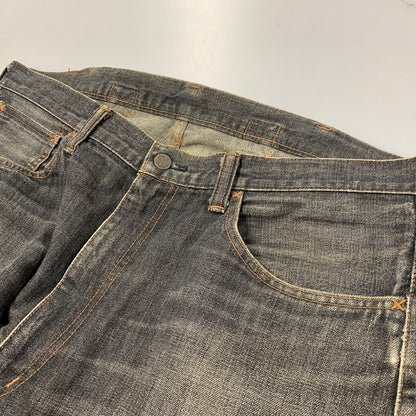 【中古品】【メンズ】 TENDERLOIN テンダーロイン CINCH BACK BUTTONFLY BLACK DENIM PANTS シンチ バック ボタンフライ デニム パンツ ズボン ボトムス 153-260407-ya-05-izu サイズ：L カラー：BLACK 万代Net店