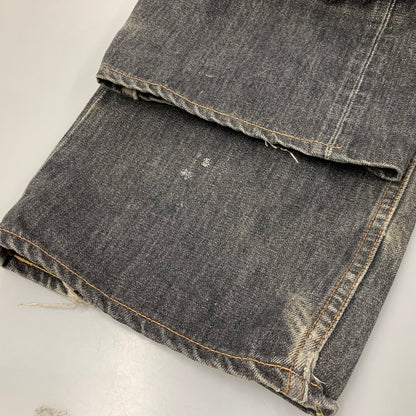【中古品】【メンズ】 TENDERLOIN テンダーロイン CINCH BACK BUTTONFLY BLACK DENIM PANTS シンチ バック ボタンフライ デニム パンツ ズボン ボトムス 153-260407-ya-05-izu サイズ：L カラー：BLACK 万代Net店