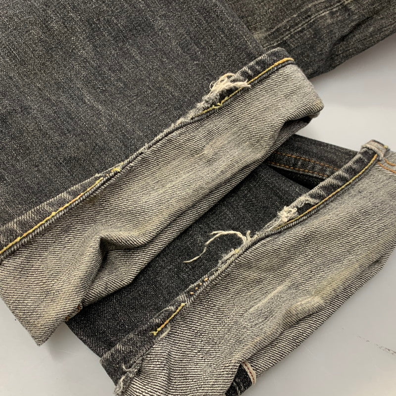 【中古品】【メンズ】 TENDERLOIN テンダーロイン CINCH BACK BUTTONFLY BLACK DENIM PANTS シンチ バック ボタンフライ デニム パンツ ズボン ボトムス 153-260407-ya-05-izu サイズ：L カラー：BLACK 万代Net店