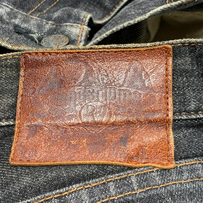 【中古品】【メンズ】 TENDERLOIN テンダーロイン CINCH BACK BUTTONFLY BLACK DENIM PANTS シンチ バック ボタンフライ デニム パンツ ズボン ボトムス 153-260407-ya-05-izu サイズ：L カラー：BLACK 万代Net店
