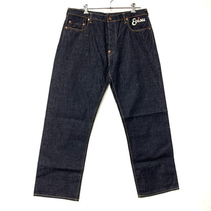 【中古美品】【メンズ】 EVISU エヴィス 20TH 恵美寿 刺繡 カモメ×恵美寿様 PRINT BUTTONFLY DENIM PANTS プリント ボタンフライ デニムパンツ ボトムス 156-260408-kh-07-izu サイズ：40 カラー：インディゴ 万代Net店
