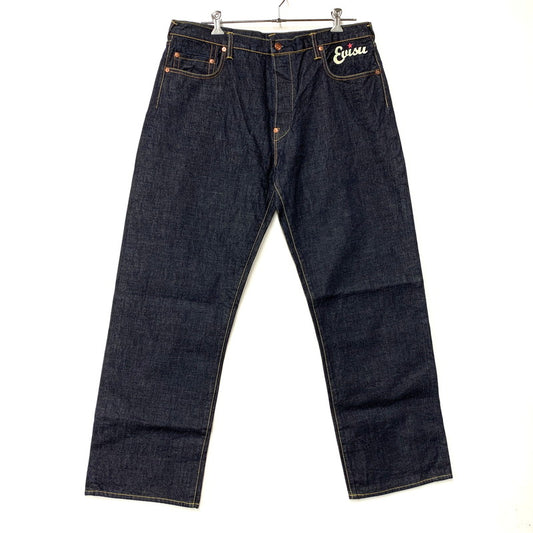 【中古美品】【メンズ】 EVISU エヴィス 20TH 恵美寿 刺繡 カモメ×恵美寿様 PRINT BUTTONFLY DENIM PANTS プリント ボタンフライ デニムパンツ ボトムス 156-260408-kh-07-izu サイズ：40 カラー：インディゴ 万代Net店