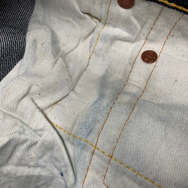 【中古美品】【メンズ】 EVISU エヴィス 20TH 恵美寿 刺繡 カモメ×恵美寿様 PRINT BUTTONFLY DENIM PANTS プリント ボタンフライ デニムパンツ ボトムス 156-260408-kh-07-izu サイズ：40 カラー：インディゴ 万代Net店