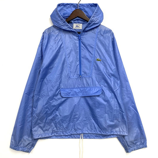 【中古品】【メンズ】 IZOD LACOSTE アイゾッド ラコステ NYLON ANORAK HOODIE ナイロン アノラック フーディー 青円糸巻タグ 146-260607-as-27-izu サイズ：M カラー：ライトブルー 万代Net店