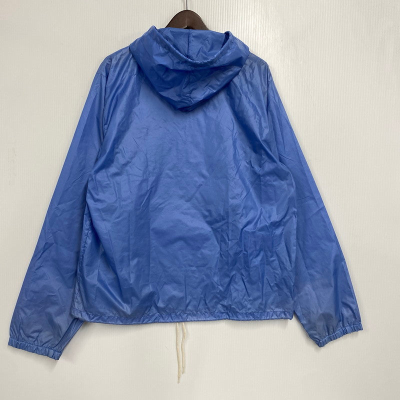 【中古品】【メンズ】 IZOD LACOSTE アイゾッド ラコステ NYLON ANORAK HOODIE ナイロン アノラック フーディー 青円糸巻タグ 146-260607-as-27-izu サイズ：M カラー：ライトブルー 万代Net店