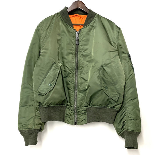 【中古品】【メンズ】 ALPHA INDUSTRIES アルファインダストリーズ 0615-00-573-8337 MIL-J-82790J(USAF) USA製 MA-1 FLIGHT JACKET フライトジャケット アウター 145-260408-kh-10-izu サイズ：L カラー：カーキ×オレンジ 万代Net店