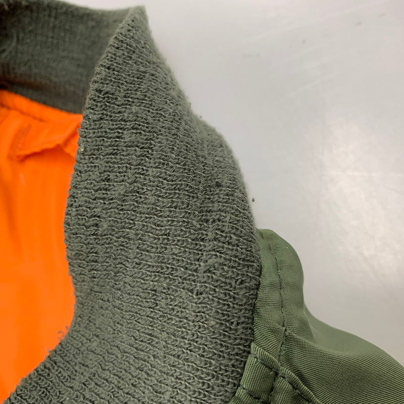【中古品】【メンズ】 ALPHA INDUSTRIES アルファインダストリーズ 0615-00-573-8337 MIL-J-82790J(USAF) USA製 MA-1 FLIGHT JACKET フライトジャケット アウター 145-260408-kh-10-izu サイズ：L カラー：カーキ×オレンジ 万代Net店