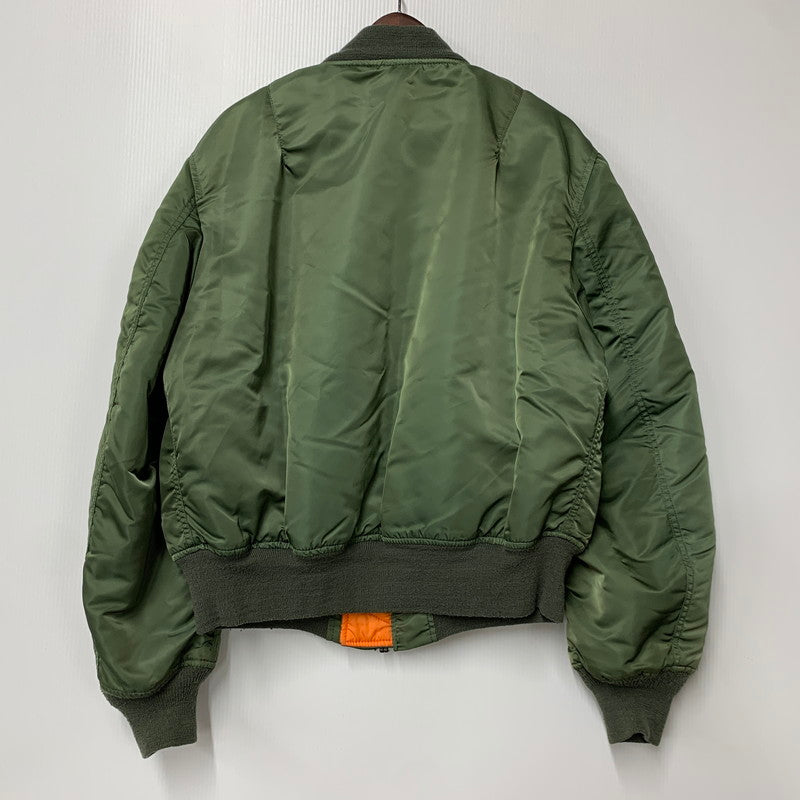 【中古品】【メンズ】 ALPHA INDUSTRIES アルファインダストリーズ 0615-00-573-8337 MIL-J-82790J(USAF) USA製 MA-1 FLIGHT JACKET フライトジャケット アウター 145-260408-kh-10-izu サイズ：L カラー：カーキ×オレンジ 万代Net店