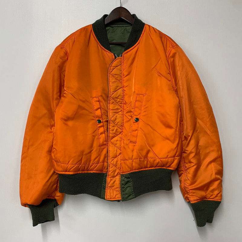 【中古品】【メンズ】 ALPHA INDUSTRIES アルファインダストリーズ 0615-00-573-8337 MIL-J-82790J(USAF) USA製 MA-1 FLIGHT JACKET フライトジャケット アウター 145-260408-kh-10-izu サイズ：L カラー：カーキ×オレンジ 万代Net店