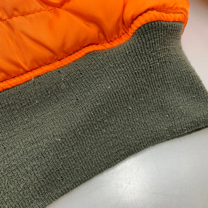 【中古品】【メンズ】 ALPHA INDUSTRIES アルファインダストリーズ 0615-00-573-8337 MIL-J-82790J(USAF) USA製 MA-1 FLIGHT JACKET フライトジャケット アウター 145-260408-kh-10-izu サイズ：L カラー：カーキ×オレンジ 万代Net店