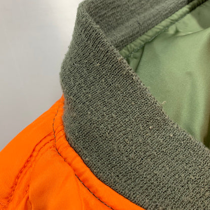 【中古品】【メンズ】 ALPHA INDUSTRIES アルファインダストリーズ 0615-00-573-8337 MIL-J-82790J(USAF) USA製 MA-1 FLIGHT JACKET フライトジャケット アウター 145-260408-kh-10-izu サイズ：L カラー：カーキ×オレンジ 万代Net店