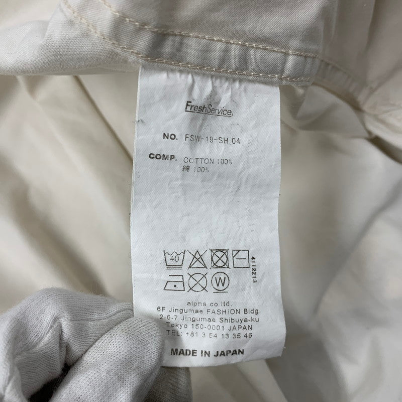【中古品】【メンズ】 FRESHSERVICE フレッシュサービス FSW-19-SH-04 TOOL POCKET REGULAR COLLAR UTILITY SHIRT ツール ポケット レギュラー カラー ユーティリティ シャツ トップス 140-260409-kh-09-izu カラー：アイボリー 万代Net店