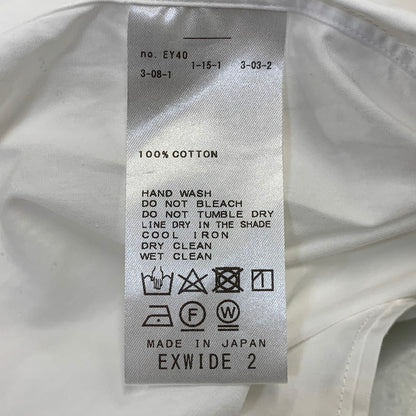 【中古品】【メンズ】 LE エルイー 21-050-053-2030-3-0 LS SHIRT ロングスリーブ シャツ トップス 長袖 140-260730-cs-24-izu サイズ：EXWIDE 2 カラー：ホワイト 万代Net店