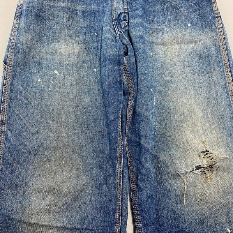 【現状渡し品】【メンズ】 BIG MAC ビッグマック SCOVILL ZIP 60-70S DENIM PAINTER PANTS スコービル ジップ デニム ペインター パンツ ボトムス ズボン 157-260409-cs-01-izu サイズ：不明 カラー：インディゴ 万代Net店