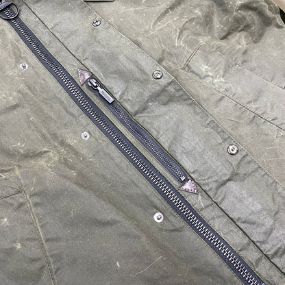 【中古品】【メンズ】 BARBOUR×ENGINEERED GARMENTS バブアー×エンジニアドガーメンツ 1802217 イングランド製 18AW GRAHAM WAX OILED JACKET グラハム ワックス オイルド ジャケット アウター 144-260409-cs-08-izu サイズ：L カラー：カーキ 万代Net店