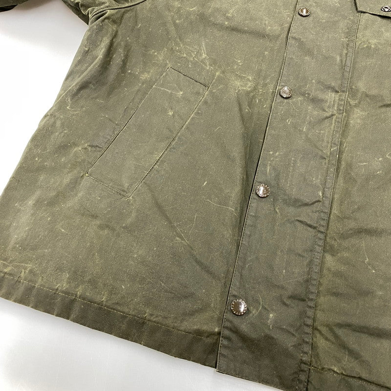 【中古品】【メンズ】 BARBOUR×ENGINEERED GARMENTS バブアー×エンジニアドガーメンツ 1802217 イングランド製 18AW GRAHAM WAX OILED JACKET グラハム ワックス オイルド ジャケット アウター 144-260409-cs-08-izu サイズ：L カラー：カーキ 万代Net店