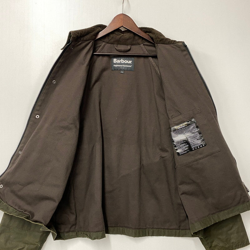 【中古品】【メンズ】 BARBOUR×ENGINEERED GARMENTS バブアー×エンジニアドガーメンツ 1802217 イングランド製 18AW GRAHAM WAX OILED JACKET グラハム ワックス オイルド ジャケット アウター 144-260409-cs-08-izu サイズ：L カラー：カーキ 万代Net店