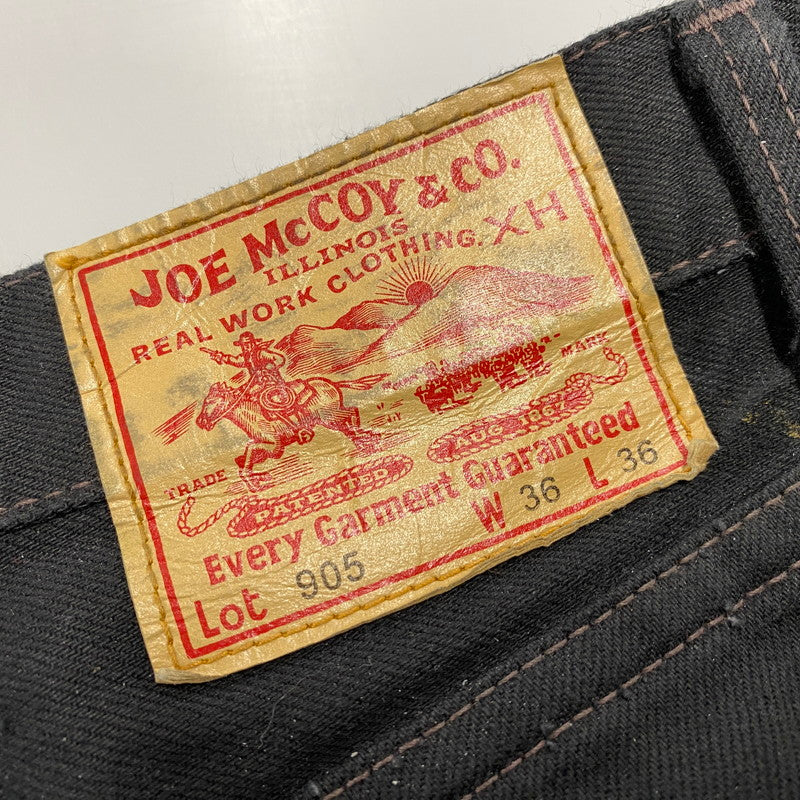 【中古品】【メンズ】 THE REAL MCCOY'S ザリアルマッコイズ LOT 905 JOE MCCOY BUTTONFLY BLACK DENIM PANTS ジョーマッコイ ボタンフライ ブラック デニム パンツ ボトムス ズボン 156-260409-cs-03-izu サイズ：W36 L36 カラー：ブラック 万代Net店
