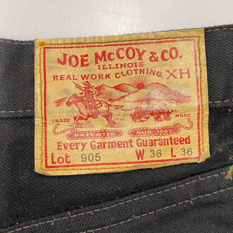 【中古品】【メンズ】 THE REAL MCCOY'S ザリアルマッコイズ LOT 905 JOE MCCOY BUTTONFLY BLACK DENIM PANTS ジョーマッコイ ボタンフライ ブラック デニム パンツ ボトムス ズボン 156-260409-cs-03-izu サイズ：W36 L36 カラー：ブラック 万代Net店