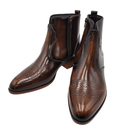 【中古品】【メンズ】 TEXAS VILLAGE テキサスヴィレッジ 5521 WESTERN BOOTS ウエスタンブーツ シューズ 靴 164-260410-ay-01-izu サイズ：26.5 カラー：ブラウン 万代Net店