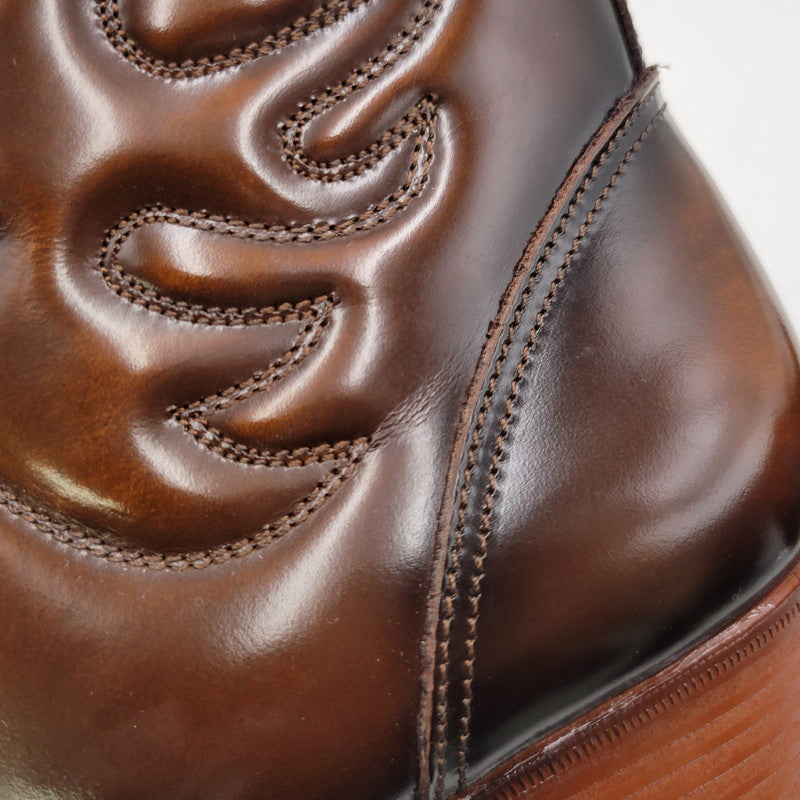 【中古品】【メンズ】 TEXAS VILLAGE テキサスヴィレッジ 5521 WESTERN BOOTS ウエスタンブーツ シューズ 靴 164-260410-ay-01-izu サイズ：26.5 カラー：ブラウン 万代Net店