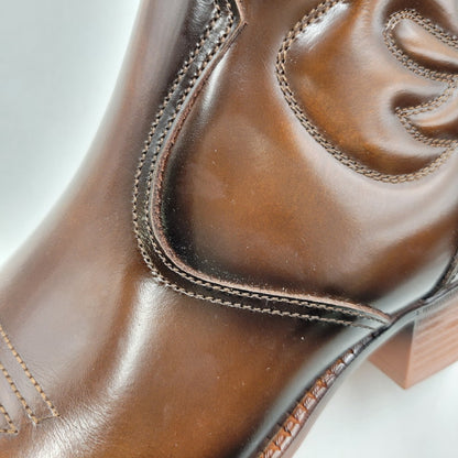【中古品】【メンズ】 TEXAS VILLAGE テキサスヴィレッジ 5521 WESTERN BOOTS ウエスタンブーツ シューズ 靴 164-260410-ay-01-izu サイズ：26.5 カラー：ブラウン 万代Net店