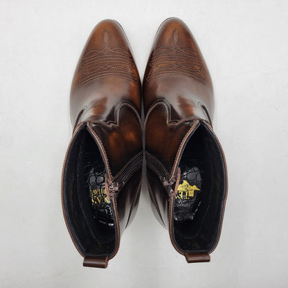 【中古品】【メンズ】 TEXAS VILLAGE テキサスヴィレッジ 5521 WESTERN BOOTS ウエスタンブーツ シューズ 靴 164-260410-ay-01-izu サイズ：26.5 カラー：ブラウン 万代Net店