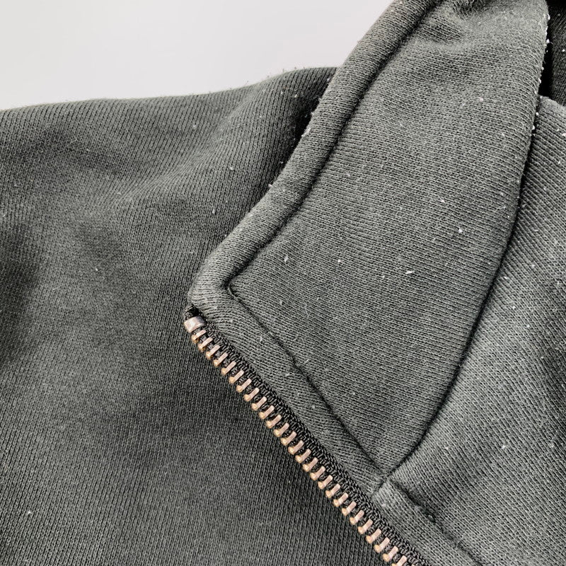 【中古品】【メンズ】 M3574 HALF ZIP SWEATSHIRT ハーフ ジップ スウェット シャツ トップス 長袖 141-260410-ya-03-izu サイズ：L カラー：グリーン系 万代Net店