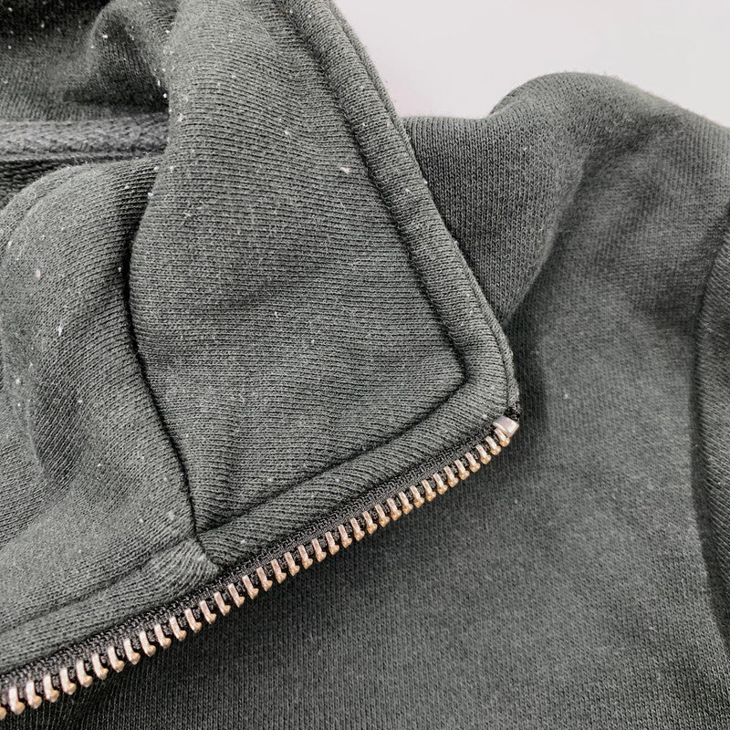 【中古品】【メンズ】 M3574 HALF ZIP SWEATSHIRT ハーフ ジップ スウェット シャツ トップス 長袖 141-260410-ya-03-izu サイズ：L カラー：グリーン系 万代Net店