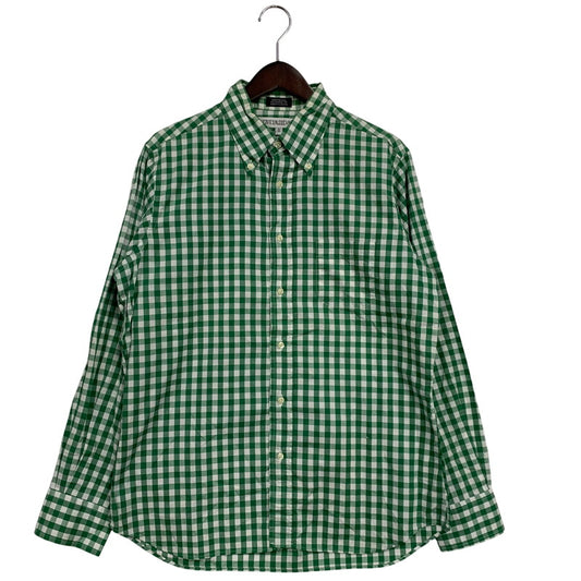 【中古品】【メンズ】 INDIVIDUALIZED SHIRTS インディビジュアライズドシャツ BEAUTY&YOUTH ビューティーアンドユース 別注 USA製 GINGHAM CHECK ギンガムチェック BD ボタンダウン L/S SHIRT ロングスリーブ シャツ トップス 長袖 141-260410-ya-02-izu サイズ：16-33 カラー：WHITE×GREEN 万代Net店