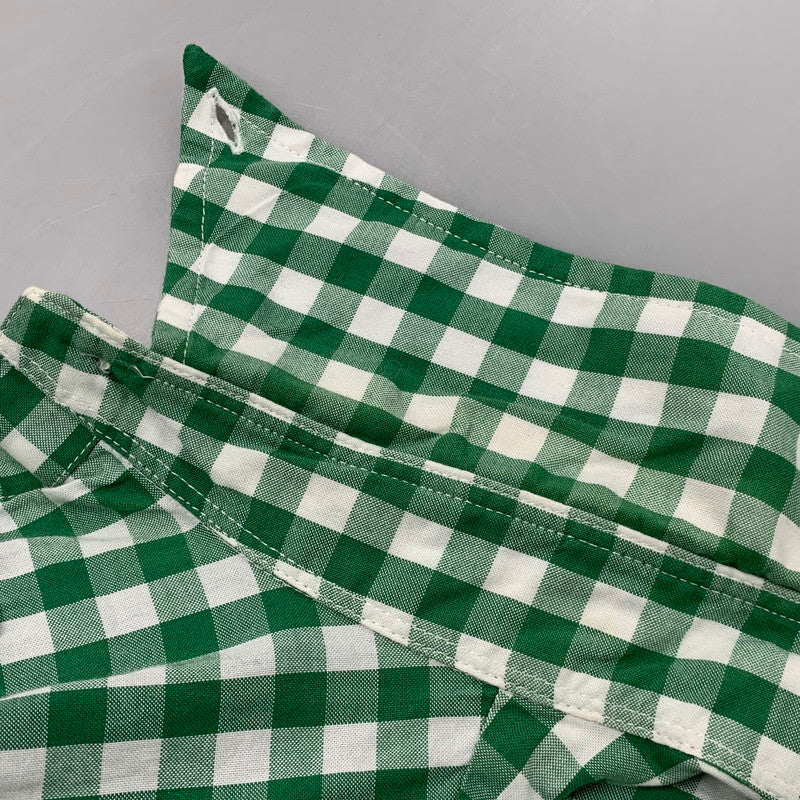 【中古品】【メンズ】 BEAUTY&YOUTH ビューティーアンドユース 別注 USA製 GINGHAM CHECK ギンガムチェック BD ボタンダウン L/S SHIRT ロングスリーブ シャツ トップス 長袖 141-260410-ya-02-izu サイズ：16-33 カラー：WHITE×GREEN 万代Net店