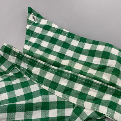 【中古品】【メンズ】 BEAUTY&YOUTH ビューティーアンドユース 別注 USA製 GINGHAM CHECK ギンガムチェック BD ボタンダウン L/S SHIRT ロングスリーブ シャツ トップス 長袖 141-260410-ya-02-izu サイズ：16-33 カラー：WHITE×GREEN 万代Net店