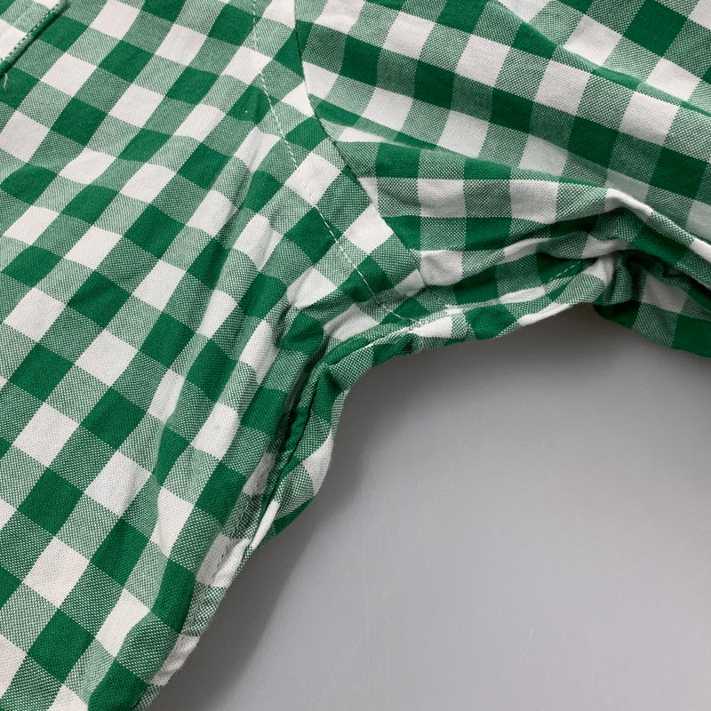 【中古品】【メンズ】 BEAUTY&YOUTH ビューティーアンドユース 別注 USA製 GINGHAM CHECK ギンガムチェック BD ボタンダウン L/S SHIRT ロングスリーブ シャツ トップス 長袖 141-260410-ya-02-izu サイズ：16-33 カラー：WHITE×GREEN 万代Net店