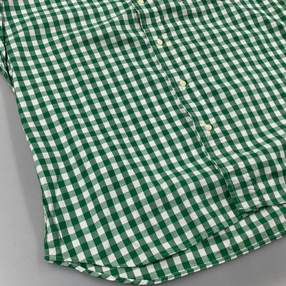【中古品】【メンズ】 BEAUTY&YOUTH ビューティーアンドユース 別注 USA製 GINGHAM CHECK ギンガムチェック BD ボタンダウン L/S SHIRT ロングスリーブ シャツ トップス 長袖 141-260410-ya-02-izu サイズ：16-33 カラー：WHITE×GREEN 万代Net店