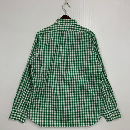 【中古品】【メンズ】 BEAUTY&YOUTH ビューティーアンドユース 別注 USA製 GINGHAM CHECK ギンガムチェック BD ボタンダウン L/S SHIRT ロングスリーブ シャツ トップス 長袖 141-260410-ya-02-izu サイズ：16-33 カラー：WHITE×GREEN 万代Net店