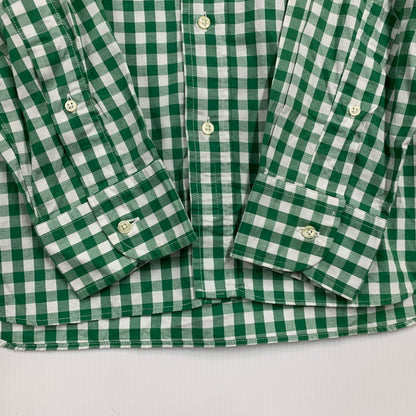 【中古品】【メンズ】 BEAUTY&YOUTH ビューティーアンドユース 別注 USA製 GINGHAM CHECK ギンガムチェック BD ボタンダウン L/S SHIRT ロングスリーブ シャツ トップス 長袖 141-260410-ya-02-izu サイズ：16-33 カラー：WHITE×GREEN 万代Net店
