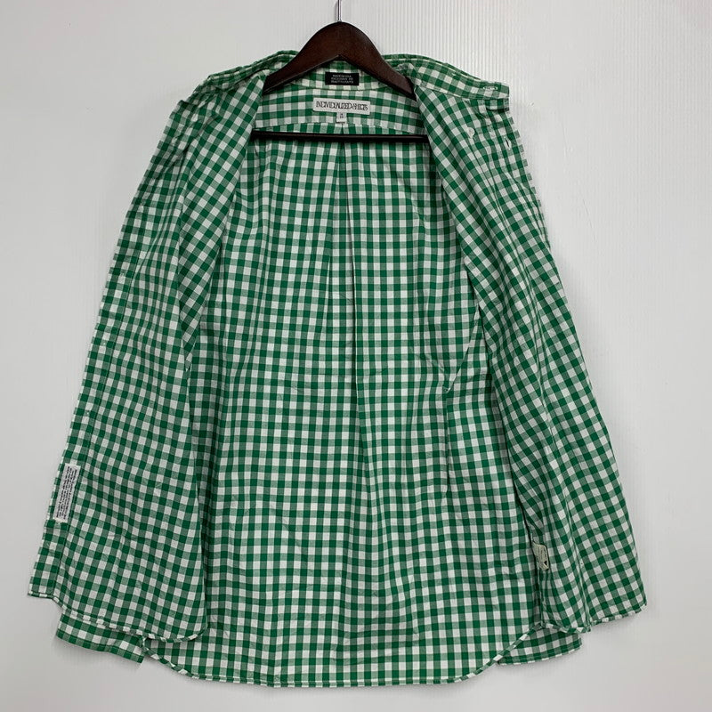 【中古品】【メンズ】 BEAUTY&YOUTH ビューティーアンドユース 別注 USA製 GINGHAM CHECK ギンガムチェック BD ボタンダウン L/S SHIRT ロングスリーブ シャツ トップス 長袖 141-260410-ya-02-izu サイズ：16-33 カラー：WHITE×GREEN 万代Net店