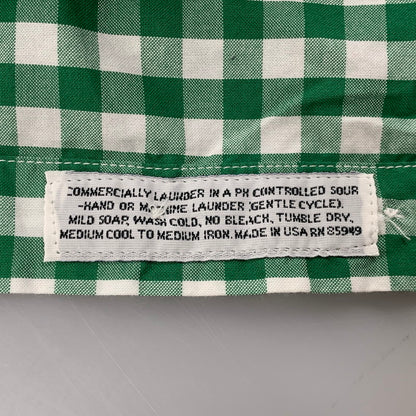 【中古品】【メンズ】 BEAUTY&YOUTH ビューティーアンドユース 別注 USA製 GINGHAM CHECK ギンガムチェック BD ボタンダウン L/S SHIRT ロングスリーブ シャツ トップス 長袖 141-260410-ya-02-izu サイズ：16-33 カラー：WHITE×GREEN 万代Net店
