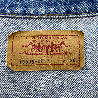 【中古品】【メンズ】 Levi's リーバイス DENIM JACKET 70505-0217 デニム ジャケット Gジャン アウター 146-260410-ay-04-izu サイズ：38 カラー：インディゴ 万代Net店