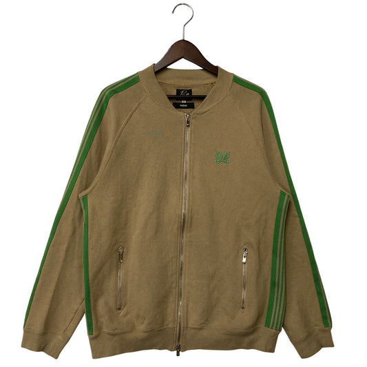 【中古品】【メンズ】 Needles ニードルス × NUBIAN ヌビアン OT1587 別注 R.C.TRACK JACKET COTTON JERSEY トラック ジャケット コットン ジャージー アウター 140-260412-kh-09-izu サイズ：L カラー：ベージュ×グリーン 万代Net店