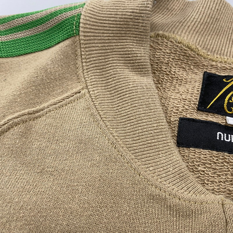 【中古品】【メンズ】 × NUBIAN ヌビアン OT1587 別注 R.C.TRACK JACKET COTTON JERSEY トラック ジャケット コットン ジャージー アウター 140-260412-kh-09-izu サイズ：L カラー：ベージュ×グリーン 万代Net店