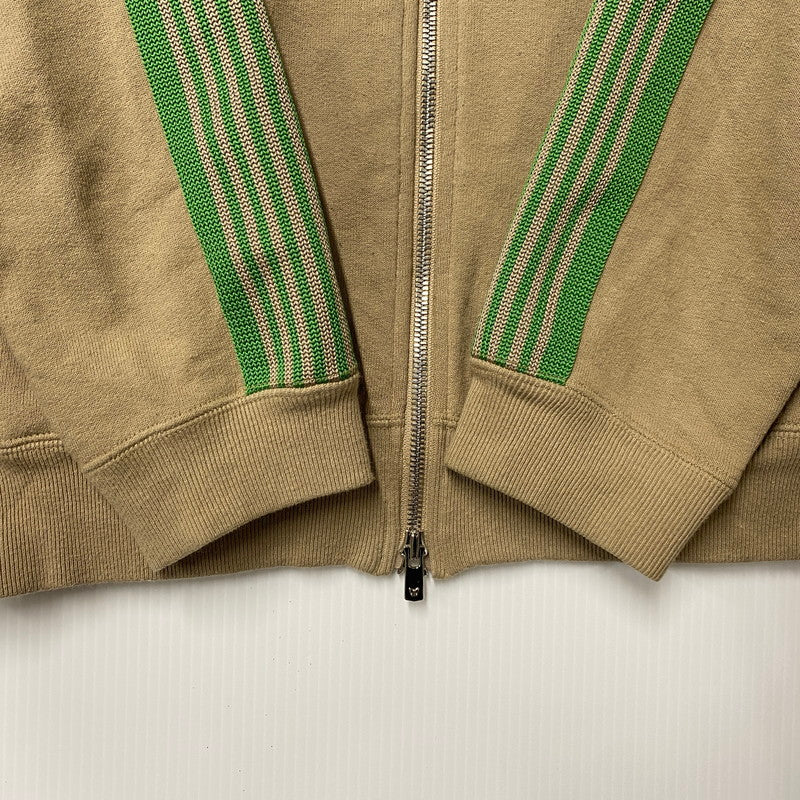【中古品】【メンズ】 × NUBIAN ヌビアン OT1587 別注 R.C.TRACK JACKET COTTON JERSEY トラック ジャケット コットン ジャージー アウター 140-260412-kh-09-izu サイズ：L カラー：ベージュ×グリーン 万代Net店