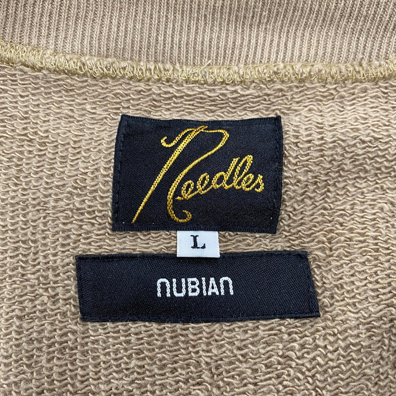 【中古品】【メンズ】 × NUBIAN ヌビアン OT1587 別注 R.C.TRACK JACKET COTTON JERSEY トラック ジャケット コットン ジャージー アウター 140-260412-kh-09-izu サイズ：L カラー：ベージュ×グリーン 万代Net店