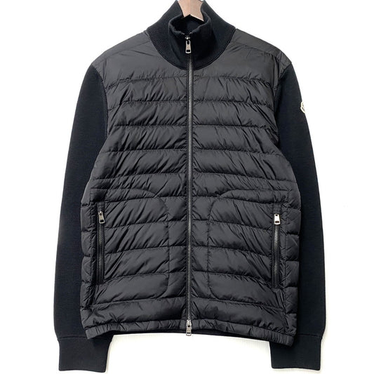 【中古品】【メンズ】 MONCLER モンクレール CARDIGAN TRICO 20919B50700 カーディガン トリコット ダウンジャケット アウター 141-260410-ay-05-izu サイズ：L カラー：ブラック 万代Net店