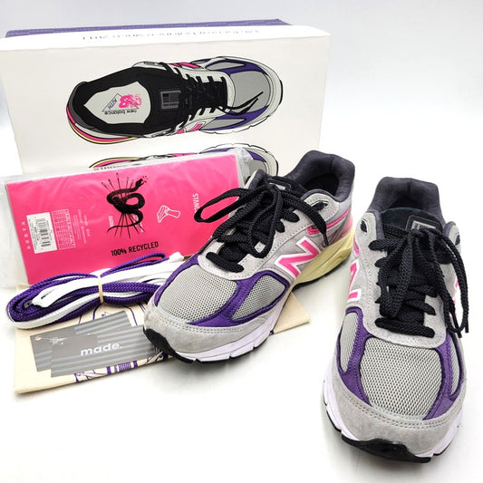 【中古品】【メンズ】 NEW BALANCE ニューバランス × KITH キス × UNITED ARROWS&SONS ユナイテッドアローズ アンド サンズ 990V4 スニーカー シューズ 靴 162-260410-ya-06-izu サイズ：27cm カラー：SMOKED PEARL 万代Net店