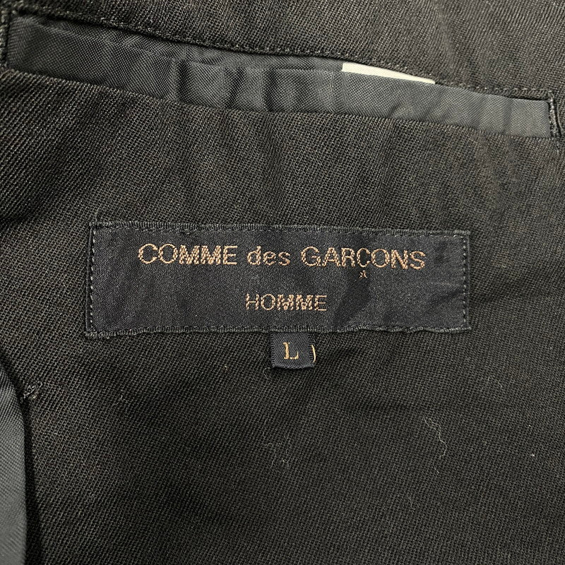 【中古品】【メンズ】 COMME des GARCONS HOMME コムデギャルソンオム HS-11006L WOOL DOUBLE TAILORED JACKET ウール ダブル テーラード ジャケット アウター 140-260412-kh-05-izu サイズ：L カラー：ブラック 万代Net店