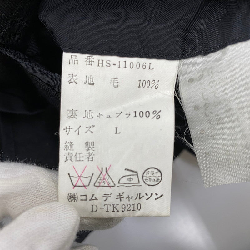 【中古品】【メンズ】 COMME des GARCONS HOMME コムデギャルソンオム HS-11006L WOOL DOUBLE TAILORED JACKET ウール ダブル テーラード ジャケット アウター 140-260412-kh-05-izu サイズ：L カラー：ブラック 万代Net店