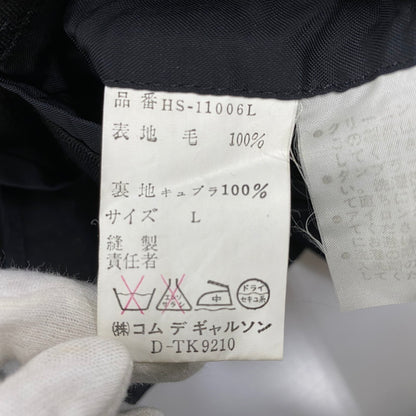 【中古品】【メンズ】 COMME des GARCONS HOMME コムデギャルソンオム HS-11006L WOOL DOUBLE TAILORED JACKET ウール ダブル テーラード ジャケット アウター 140-260412-kh-05-izu サイズ：L カラー：ブラック 万代Net店